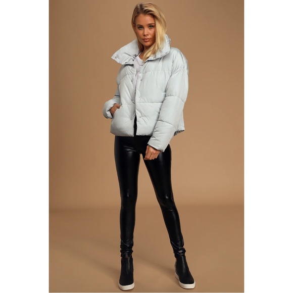 SOLD Free People Blue Puffer Jacket - Picture 4 of 9